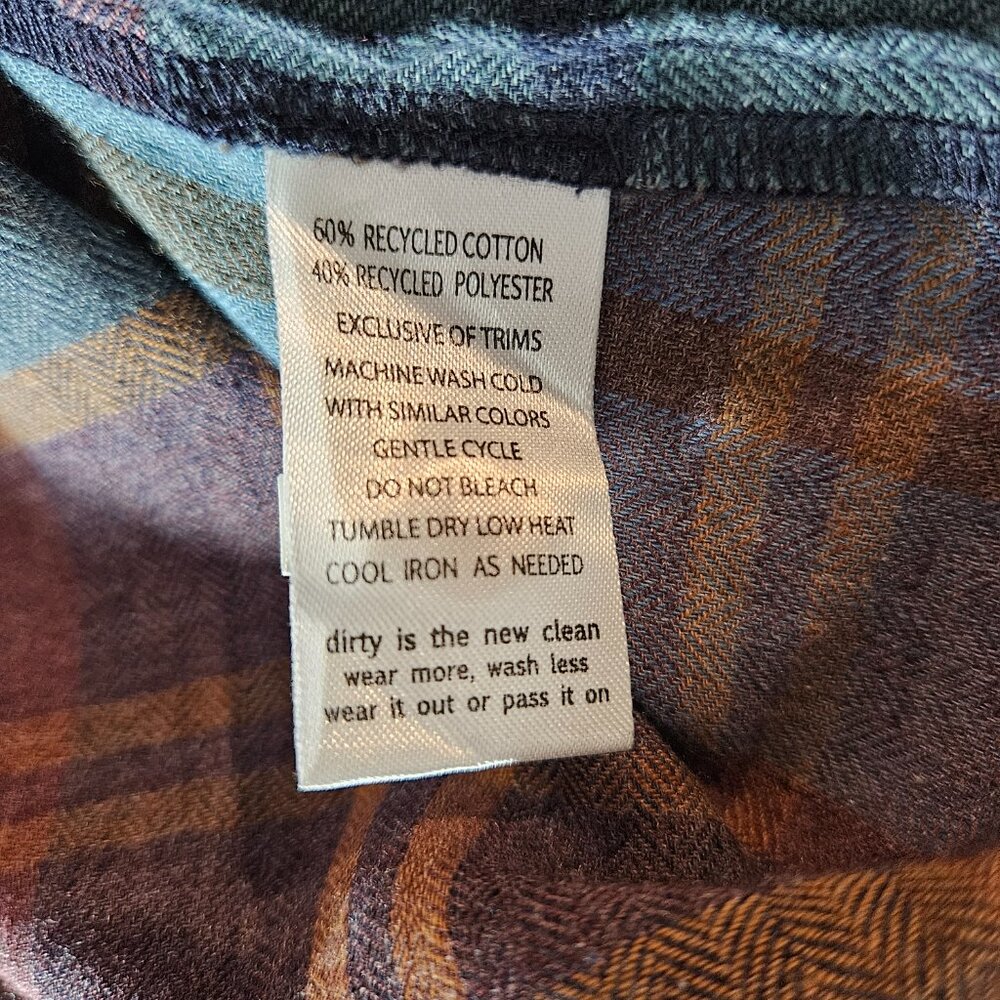Toad&Co Reform Flannel Plaid Shirt Women’s Medium Organic Outdoor Casual - Picture 8 of 9